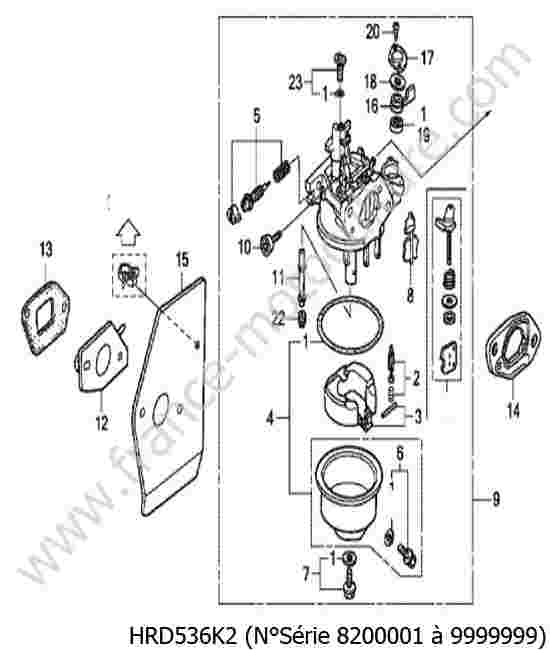 HONDA - HRD536K2 : Carburateur