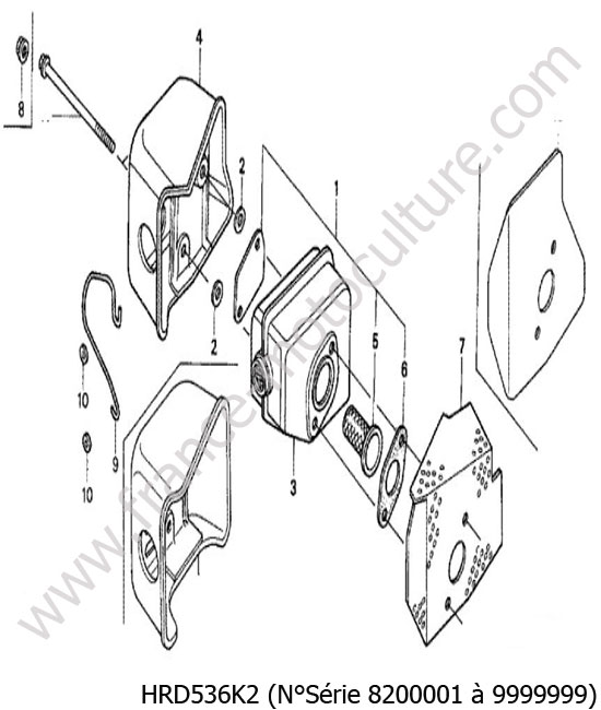 Echappement HONDA HRD536K2