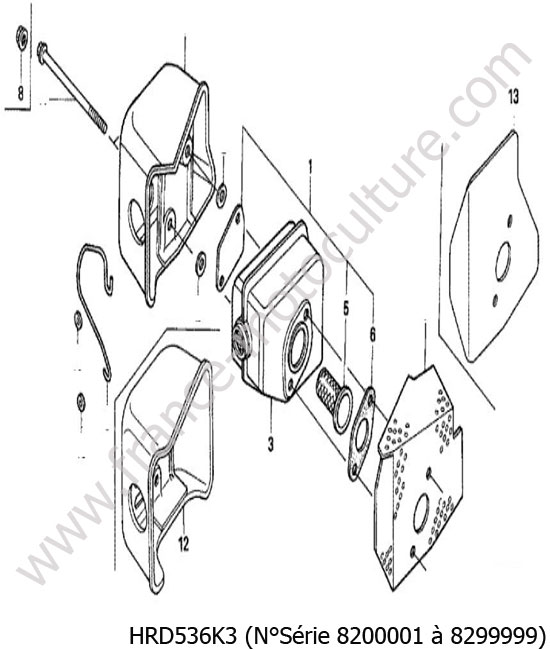 Echappement HONDA HRD536K3
