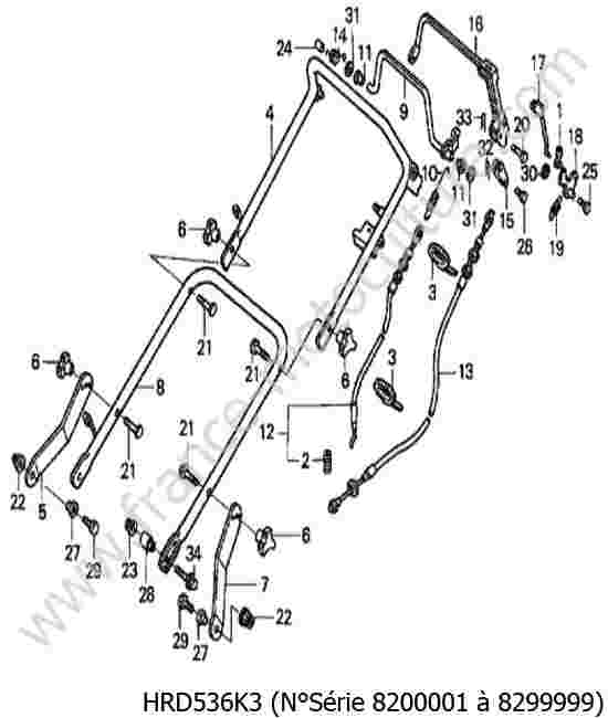 HONDA - HRD536K3 : Guidon 1