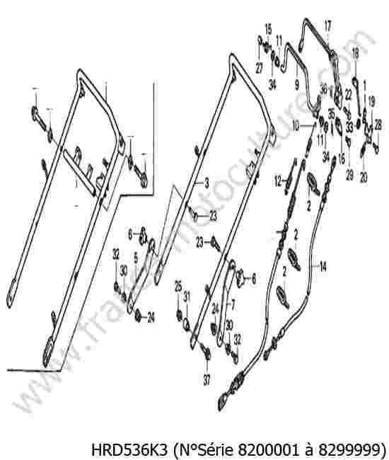 HONDA - HRD536K3 : Guidon 2