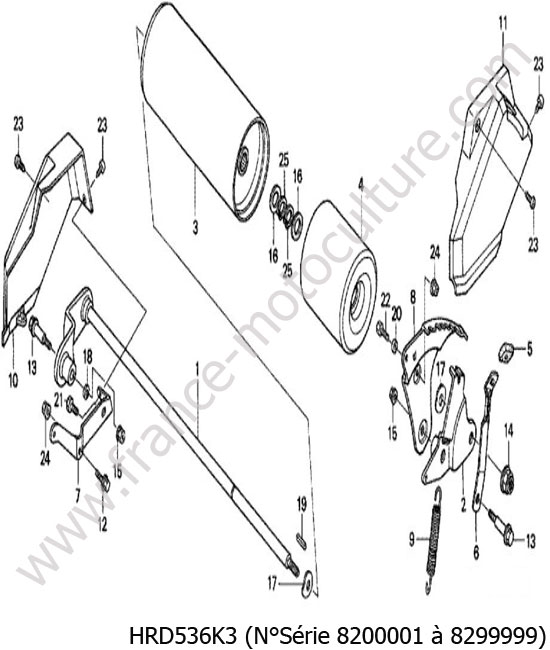 Galet arrière HONDA HRD536K3