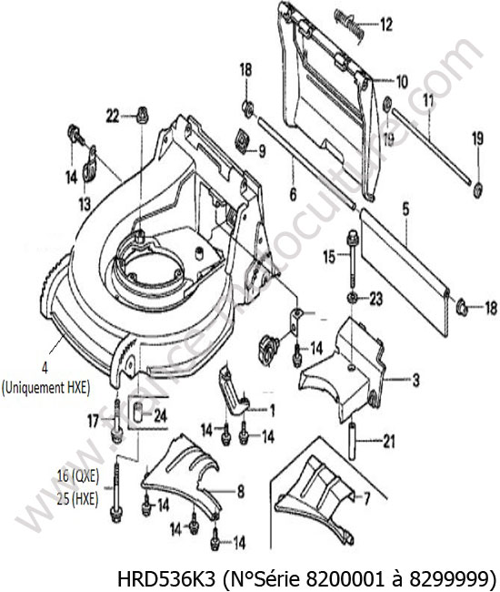 Carter lame HONDA HRD536K3
