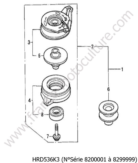 Embrayage lame 3 HONDA HRD536K3