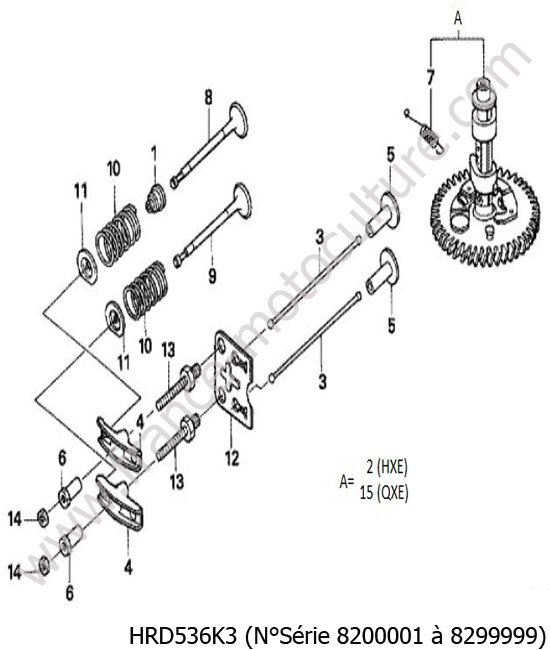 Distribution HONDA HRD536K3