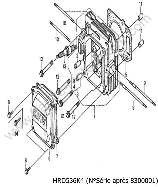 Culasse - K4 HONDA HRD536K4