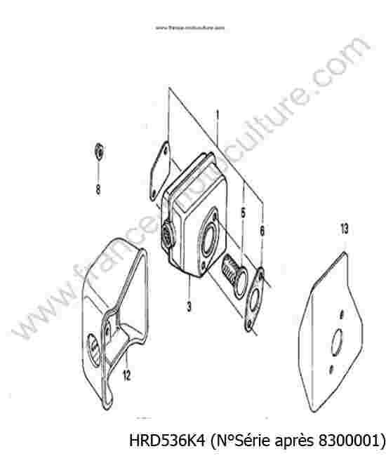 HONDA - HRD536K4 : Silencieux -K4