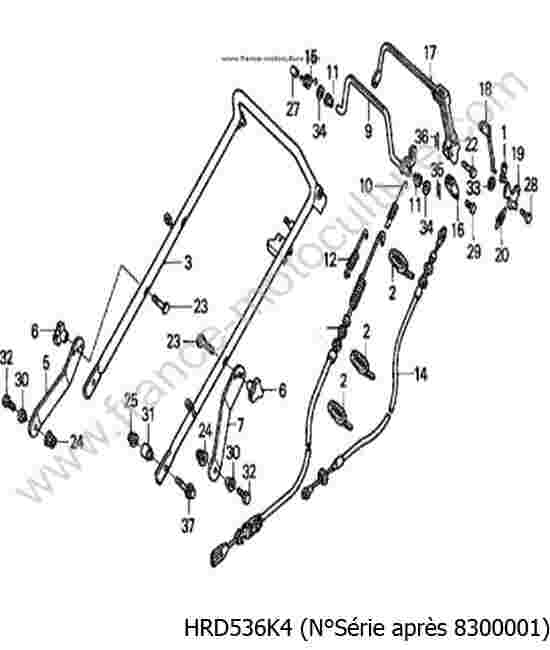 HONDA - HRD536K4 : Guidon 2 - K4