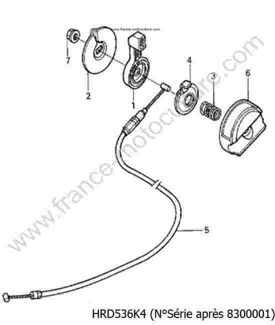 HONDA - HRD536K4 : Levier accelerateur 1 - K4