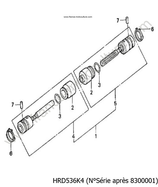 Cardan - K4 HONDA HRD536K4