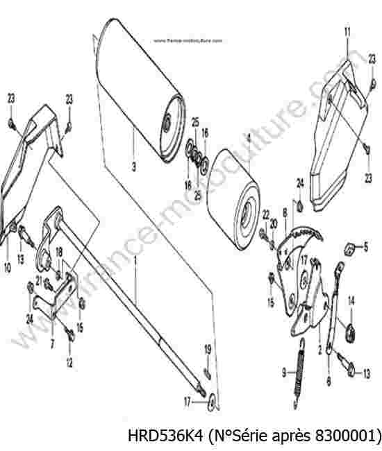 HONDA - HRD536K4 : Rouleau arriere - K4