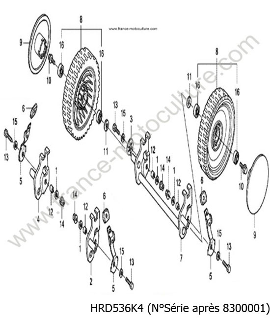 Roues avants - K4 HONDA HRD536K4