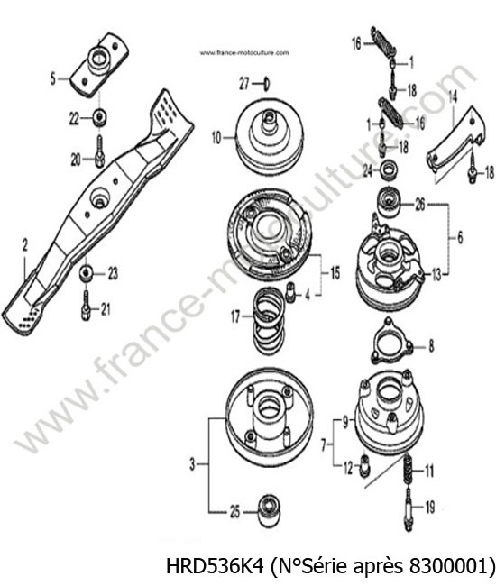 Lame embrayage - K4 HONDA HRD536K4