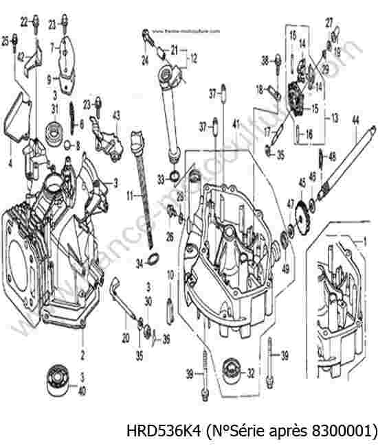 HONDA - HRD536K4 : Bloc moteur - K4