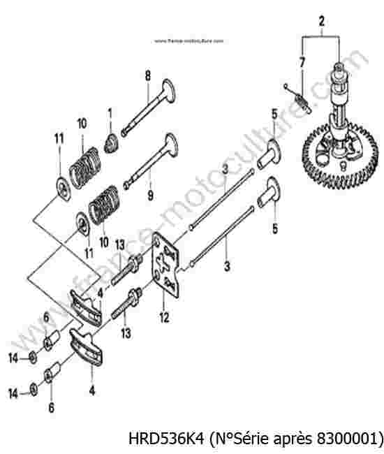 HONDA - HRD536K4 : Arbre cames/soupapes - K4
