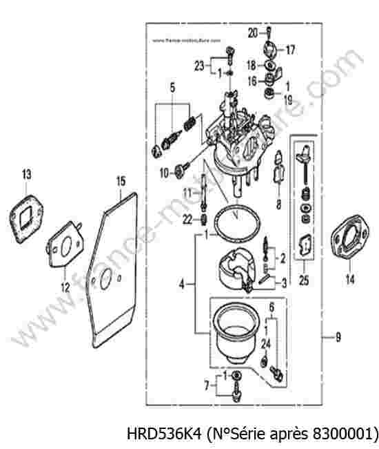 HONDA - HRD536K4 : Carburateur - K4