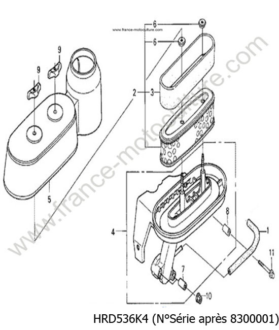 Filtre air - K4 HONDA HRD536K4