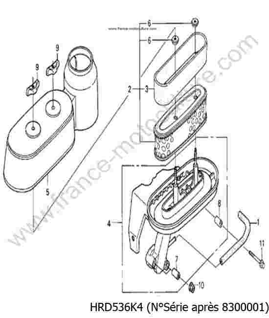 HONDA - HRD536K4 : Filtre air - K4