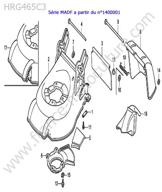 Carter de coupe HONDA HRG465C3