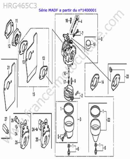 HONDA - HRG465C3 : Carburateur