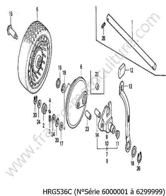 HONDA - HRG536C : Roue arriere
