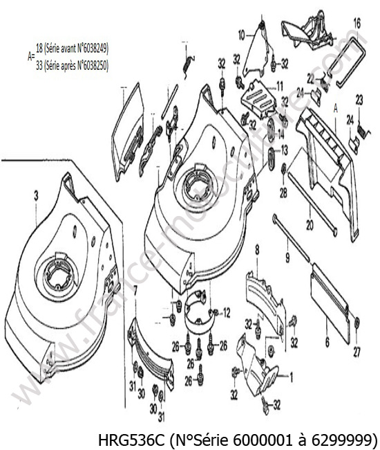 Carter lame HONDA HRG536C