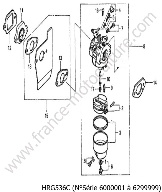 Carburateur HONDA HRG536C