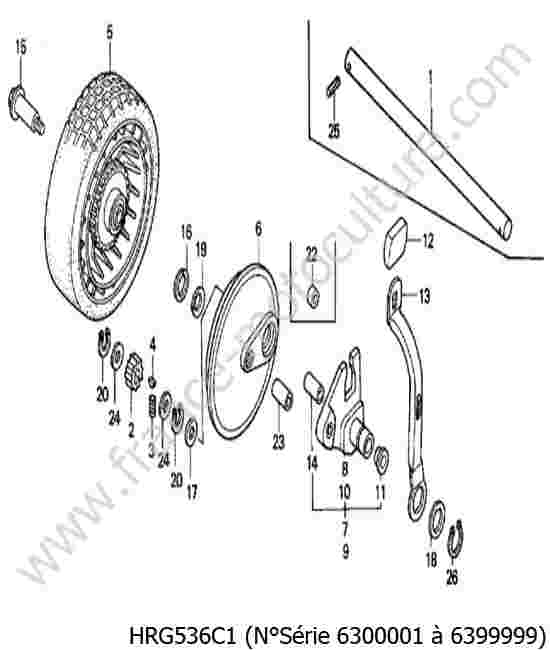 HONDA - HRG536C1 : Roue arriere