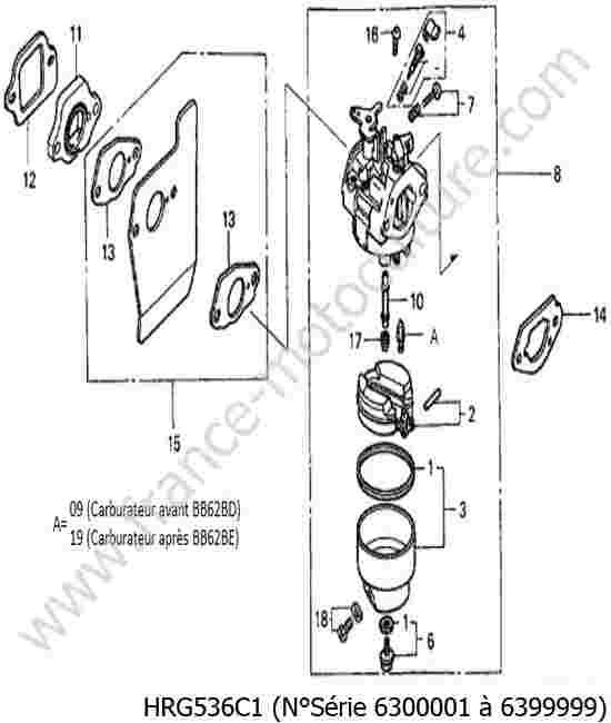 HONDA - HRG536C1 : Carburateur