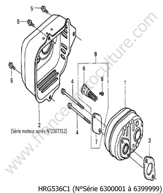 Echappement HONDA HRG536C1