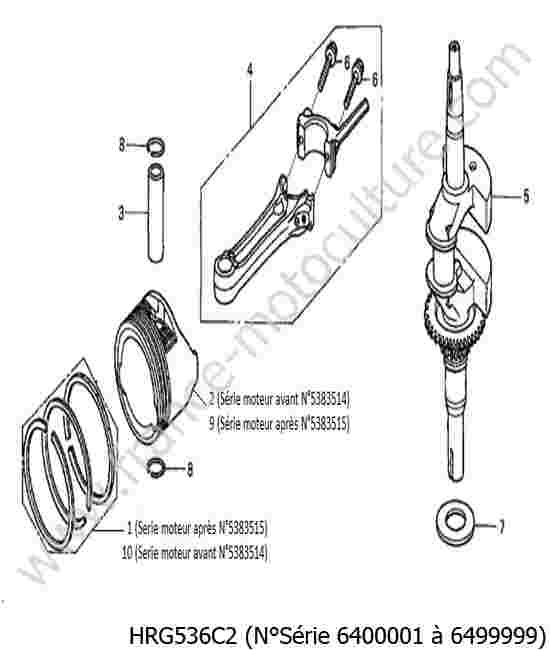 HONDA - HRG536C2 : Vilebrequin piston
