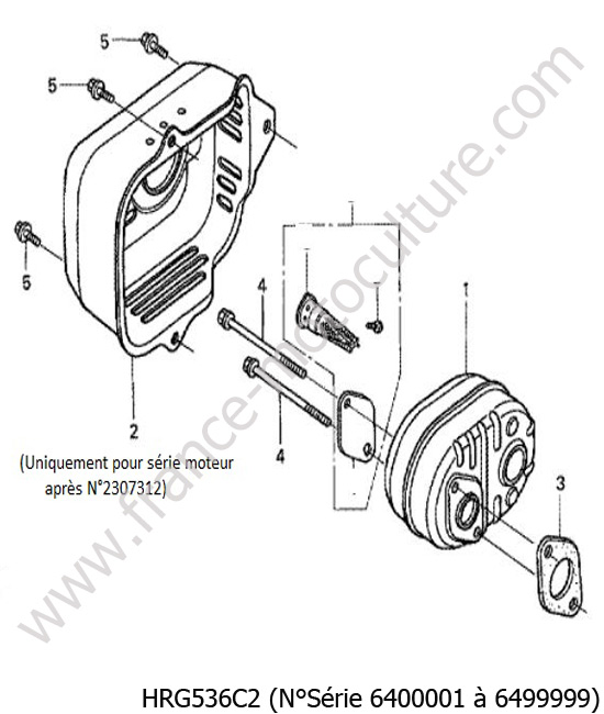 Echappement HONDA HRG536C2