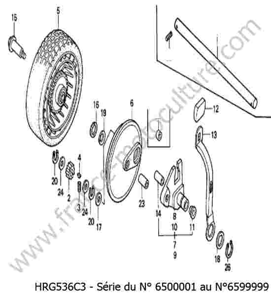 HONDA - HRG536C3 : Roue arriere