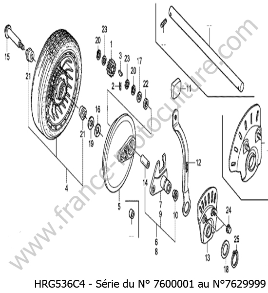 Roue arriere HONDA HRG536C4