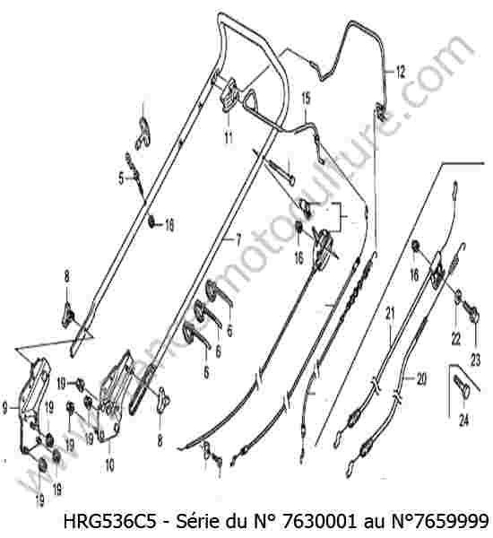 HONDA - HRG536C5 : Guidon