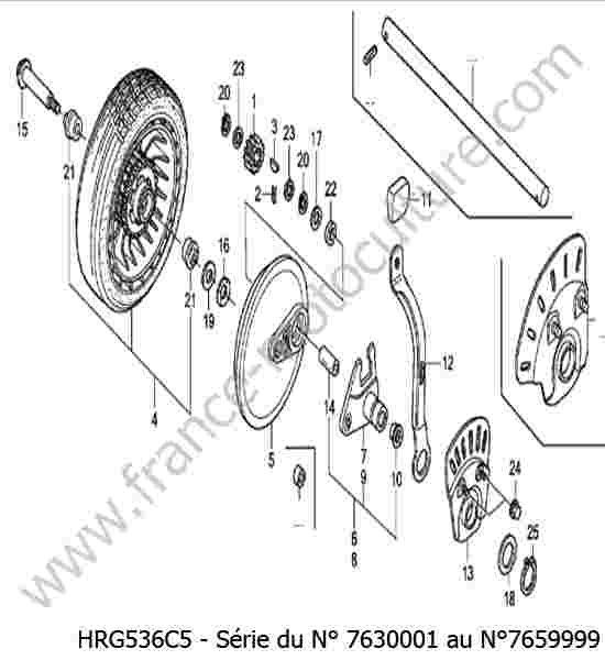 HONDA - HRG536C5 : Roue arriere