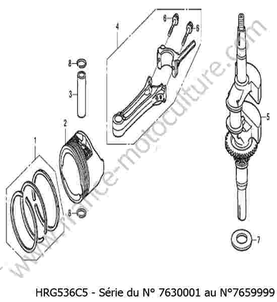 HONDA - HRG536C5 : Vilebrequin piston