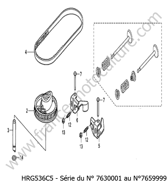 Arbre came HONDA HRG536C5