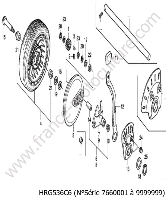 Roue arriere HONDA HRG536C6