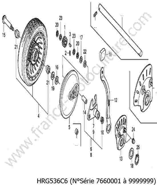 HONDA - HRG536C6 : Roue arriere