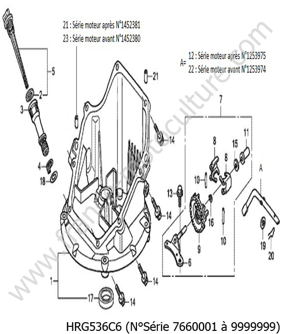 Carter inferieur HONDA HRG536C6