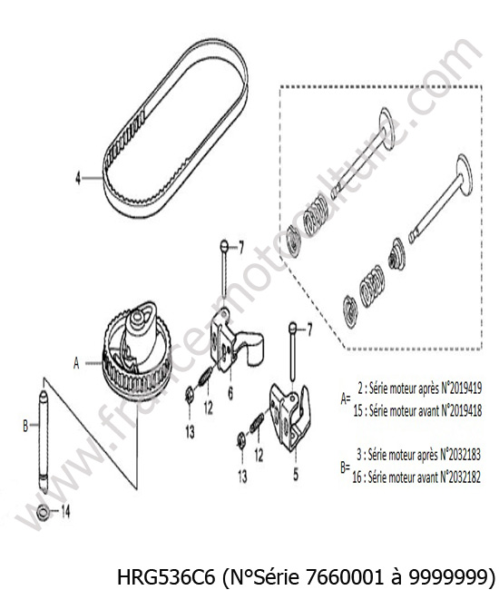 Arbre came HONDA HRG536C6