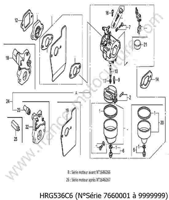 HONDA - HRG536C6 : Carburateur