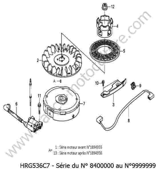 HONDA - HRG536C7 : Allumage