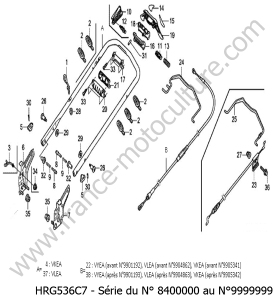 Guidon HONDA HRG536C7