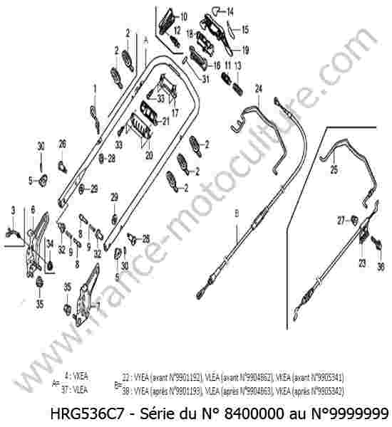 HONDA - HRG536C7 : Guidon