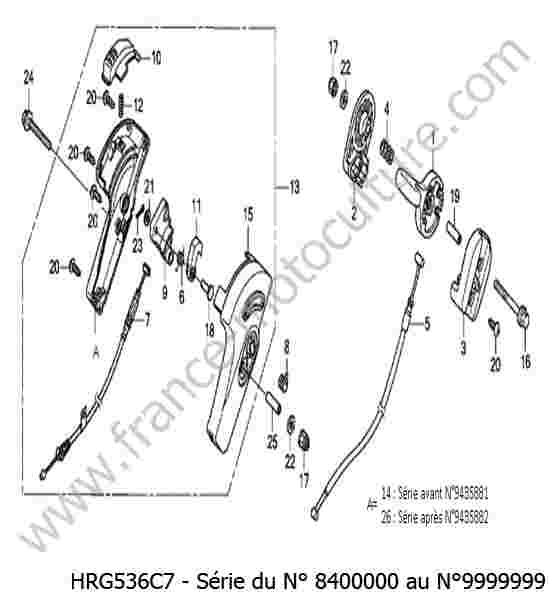 HONDA - HRG536C7 : Poignee acceleration