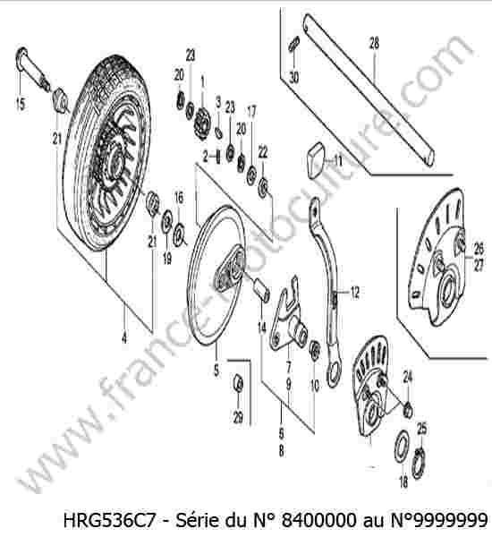 HONDA - HRG536C7 : Roue arriere