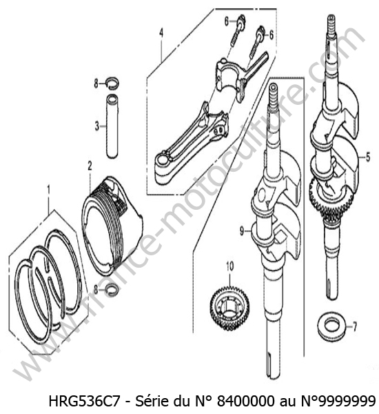 Vilebrequin piston HONDA HRG536C7