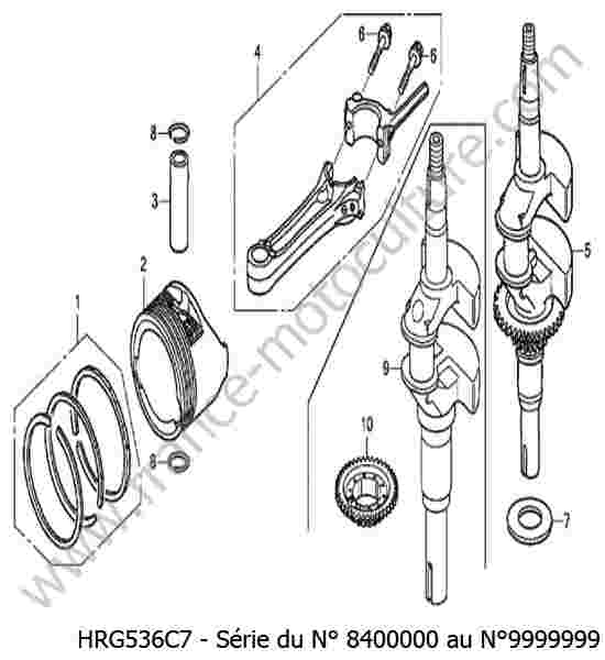 HONDA - HRG536C7 : Vilebrequin piston